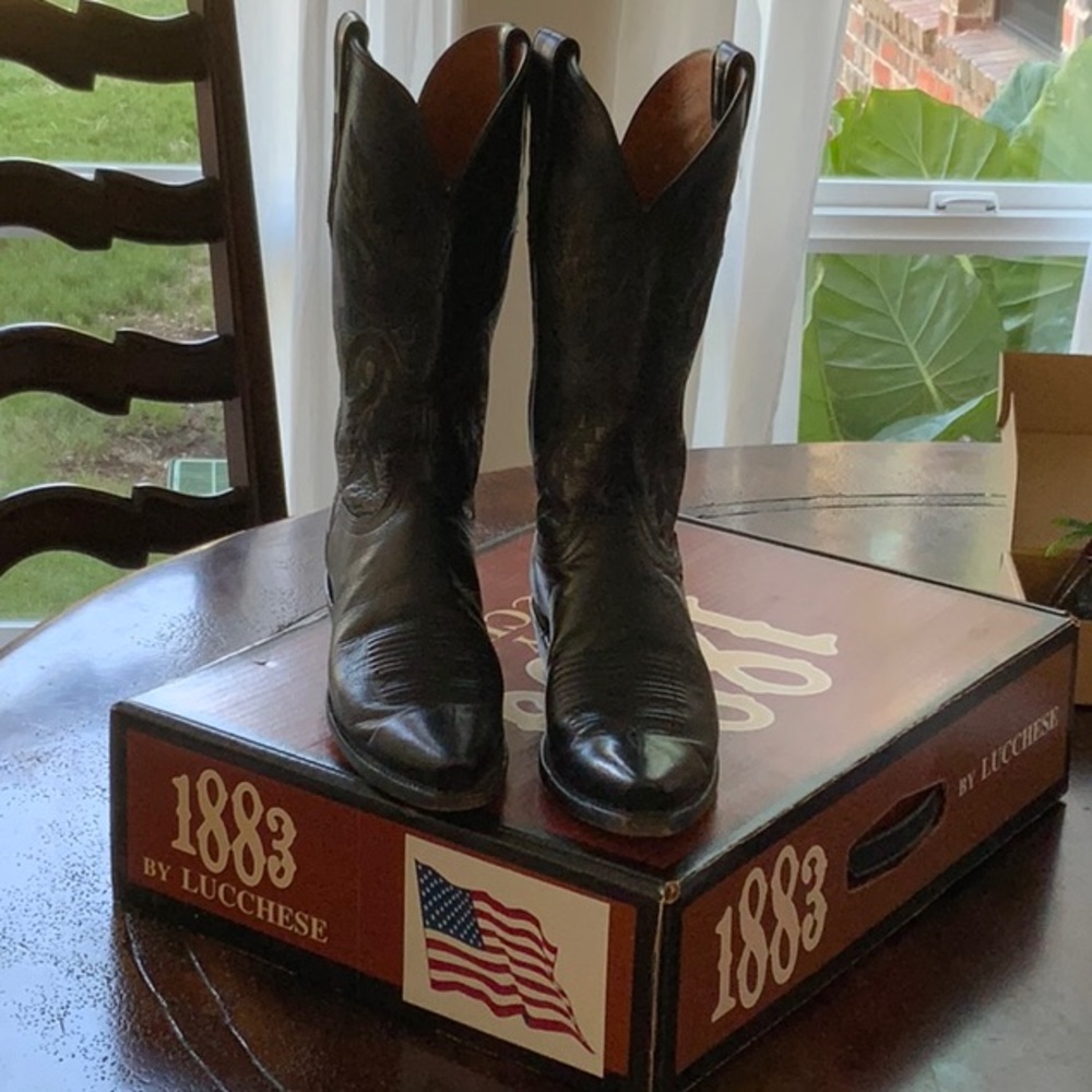 1883 by Lucchese Black Buffalo Womens Boot